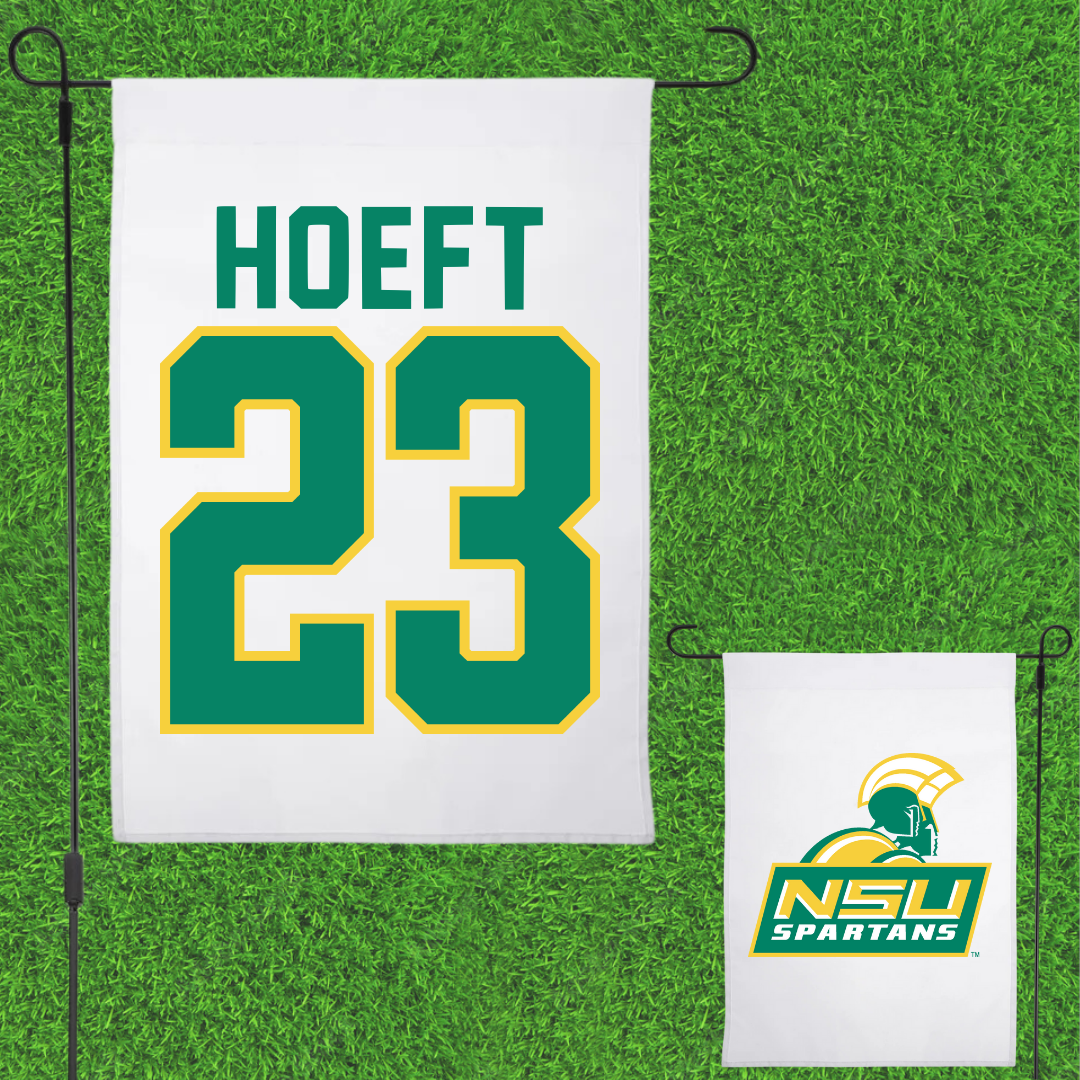 Norfolk State University Baseball White Garden Flag - #23 Ryan Hoeft