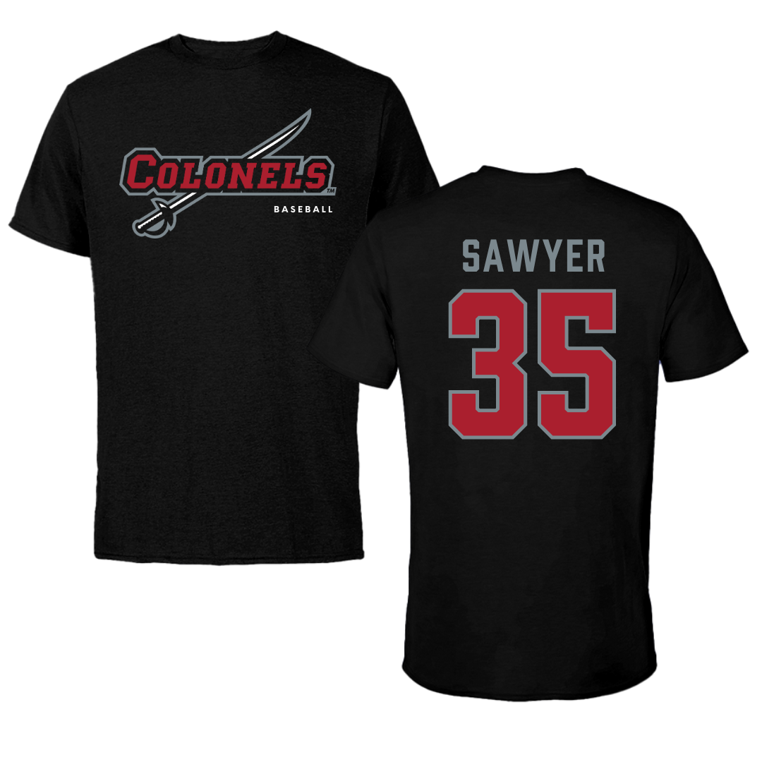 Nicholls State University Baseball Black Performance Tee - #35 Barron Sawyer