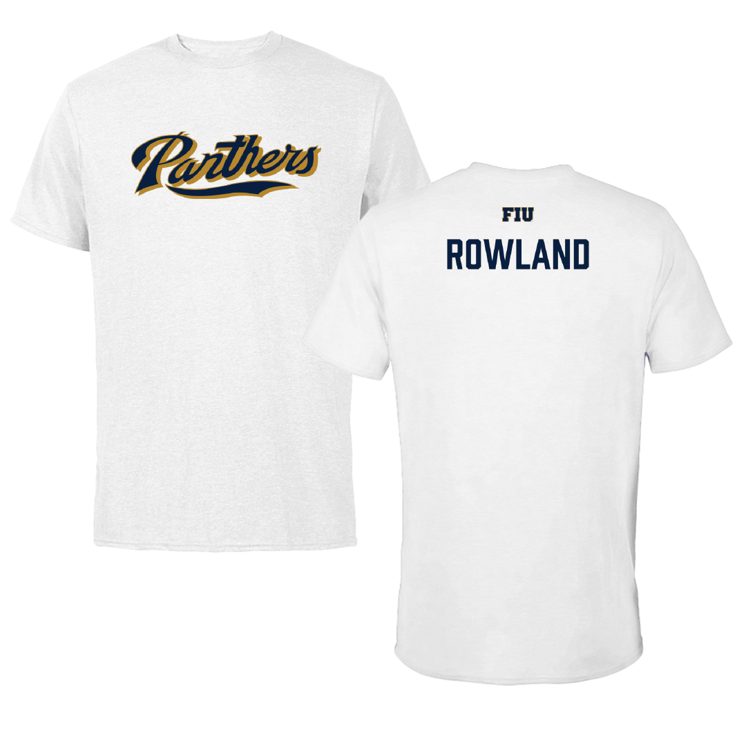 Florida International University TF and XC White Performance Tee - De’quan Rowland