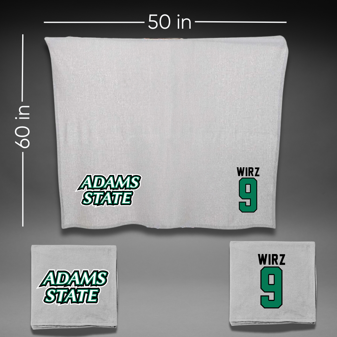 Adams State University Soccer Gray Blanket - #9 Marius Wirz