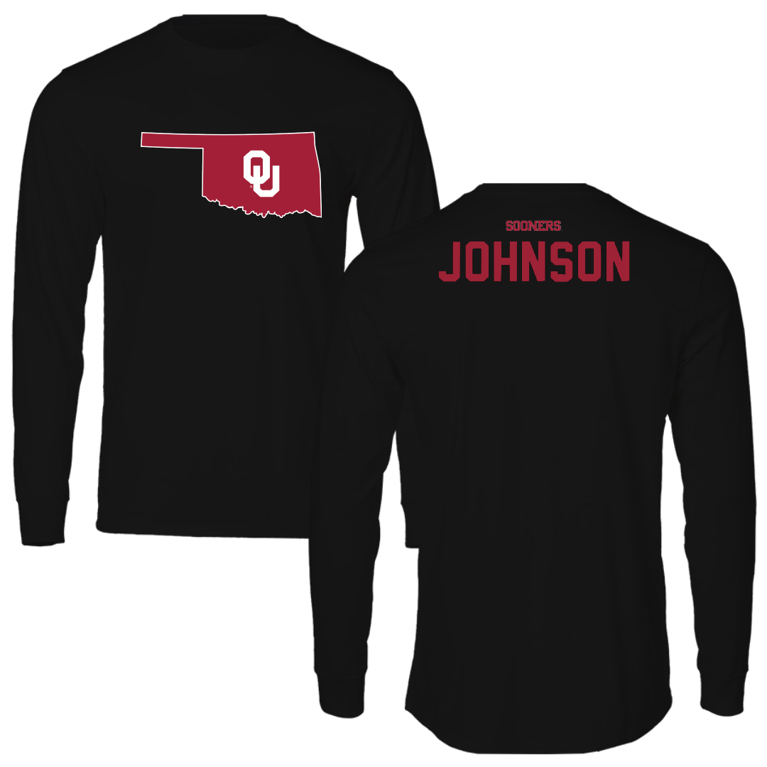 University of Oklahoma TF and XC Black Performance Long Sleeve - Kendall Johnson