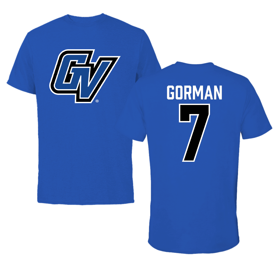 Grand Valley State University Volleyball Blue Performance Tee - #7 Autumn Gorman