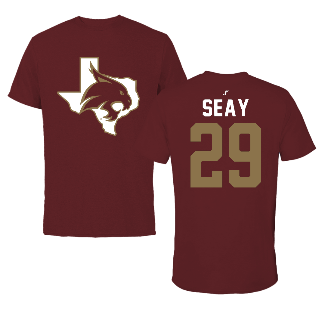 Texas State University Baseball Maroon State Performance Tee - #29 Taylor Seay