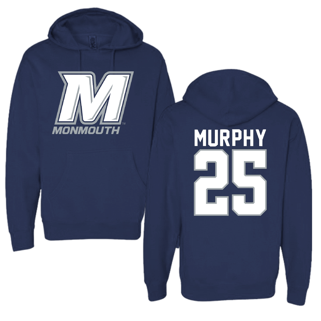 Monmouth University Football Navy Hoodie - #25 Patrick Murphy
