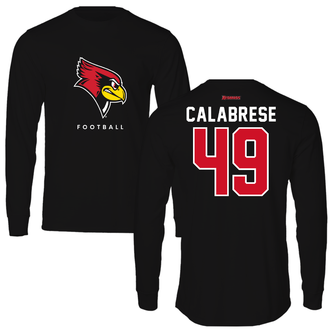 Illinois State University Football Black Mascot Long Sleeve - #49 Dylan Calabrese