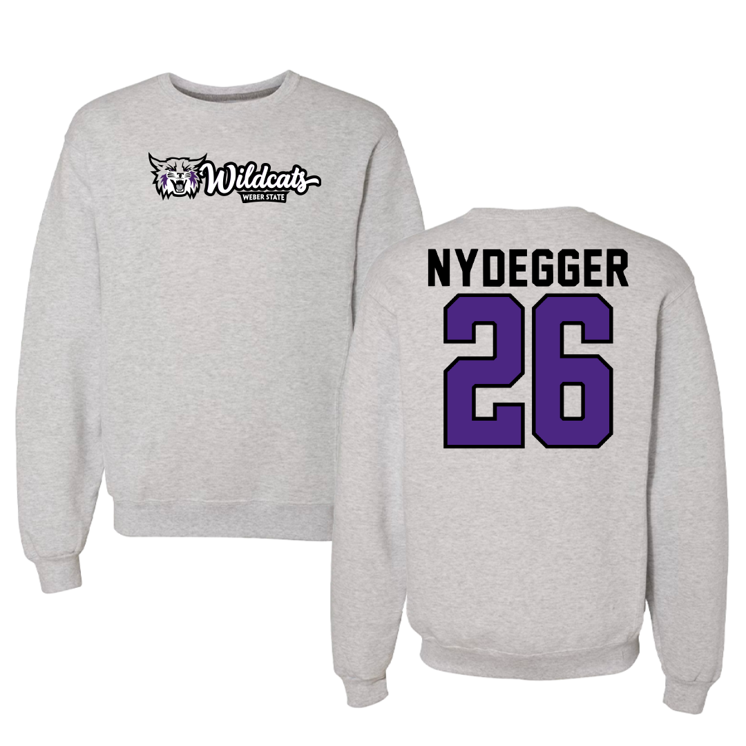 Weber State University Soccer Gray Crewneck - #26 Mina Nydegger