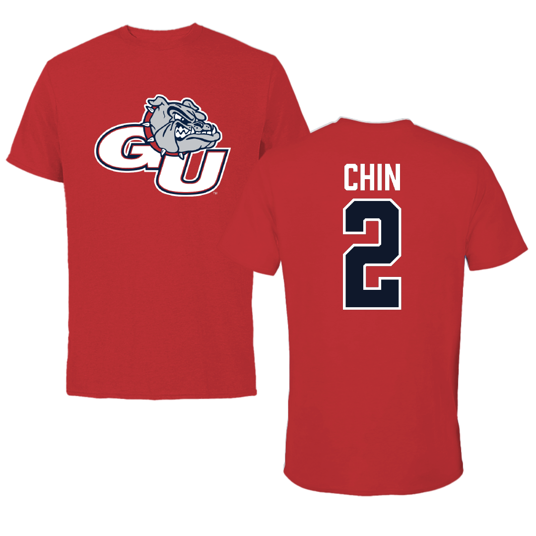 Gonzaga University Soccer Red Performance Tee - #2 Lauren Chin