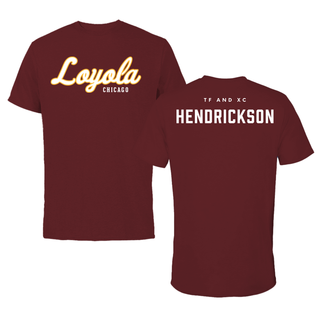 Loyola University-Chicago TF and XC Maroon Loyola Performance Tee - Fran Hendrickson