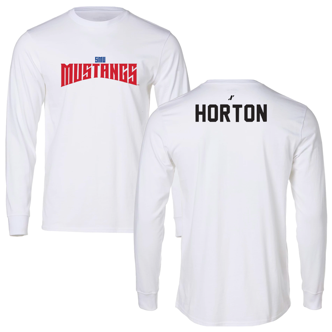 Southern Methodist University POM White Classic Performance Long Sleeve - Alana Horton