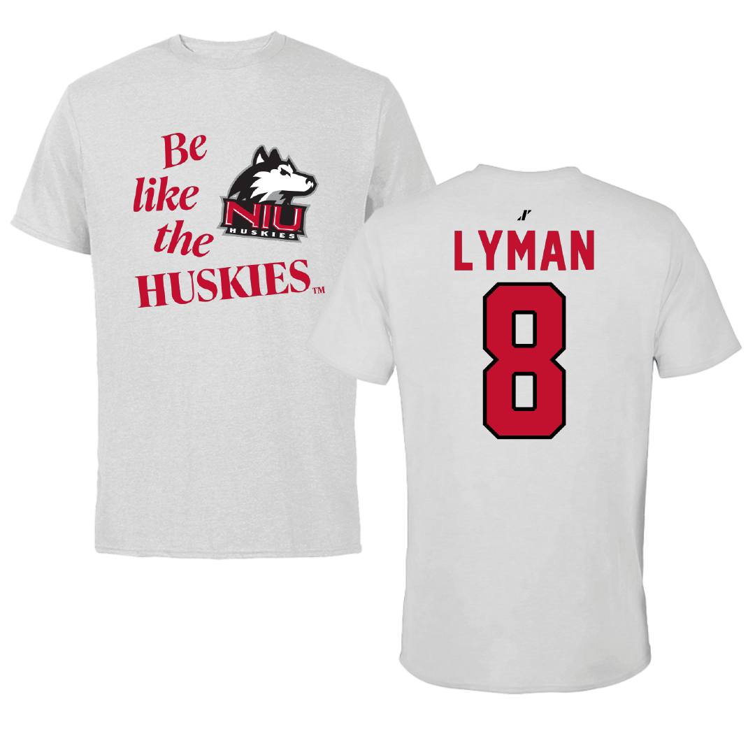 Northern Illinois University Baseball Light Gray Be Like Us Performance Tee - #8 John Lyman