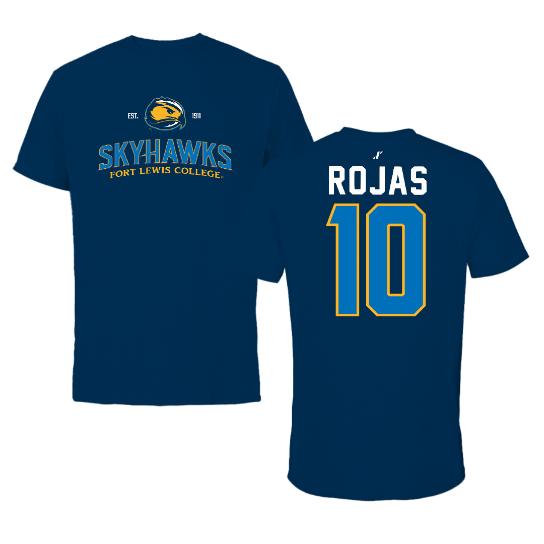 Fort Lewis College Soccer Navy General Performance Tee - #10 Julián Rojas