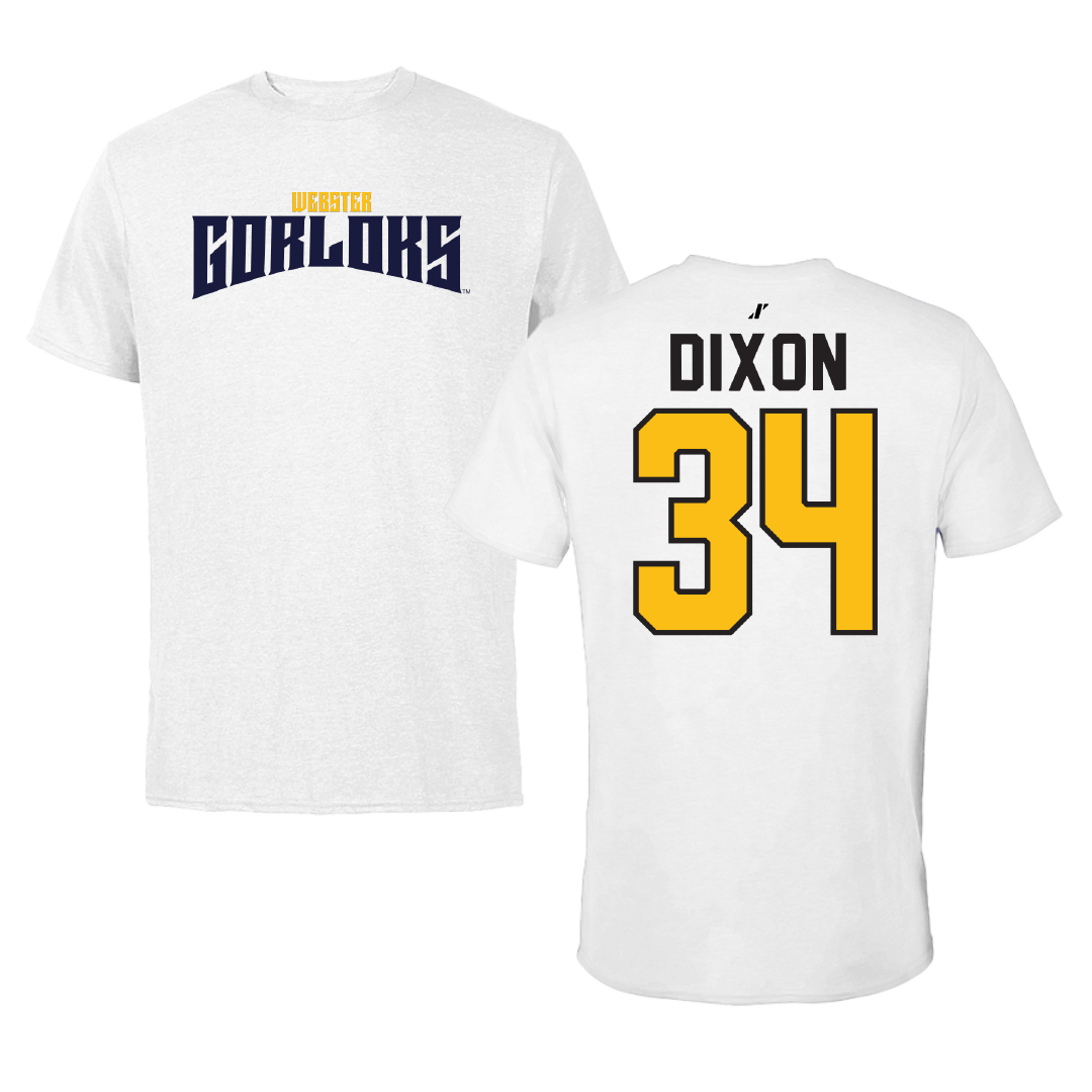 Webster University Basketball White Classic Performance Tee - #34 Jayla Dixon