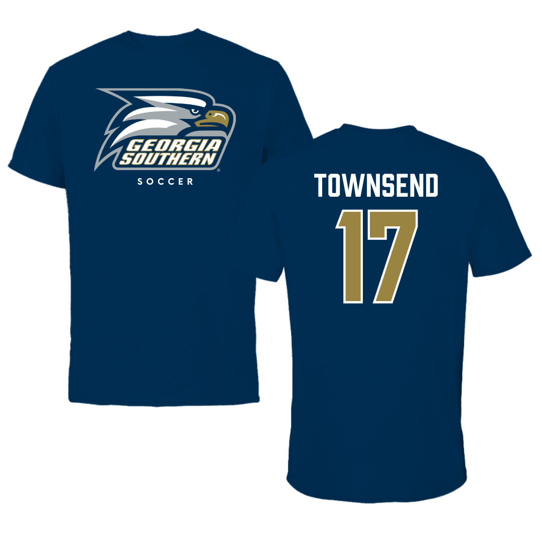 Georgia Southern University Soccer Navy Tee - #17 Gwenna Townsend