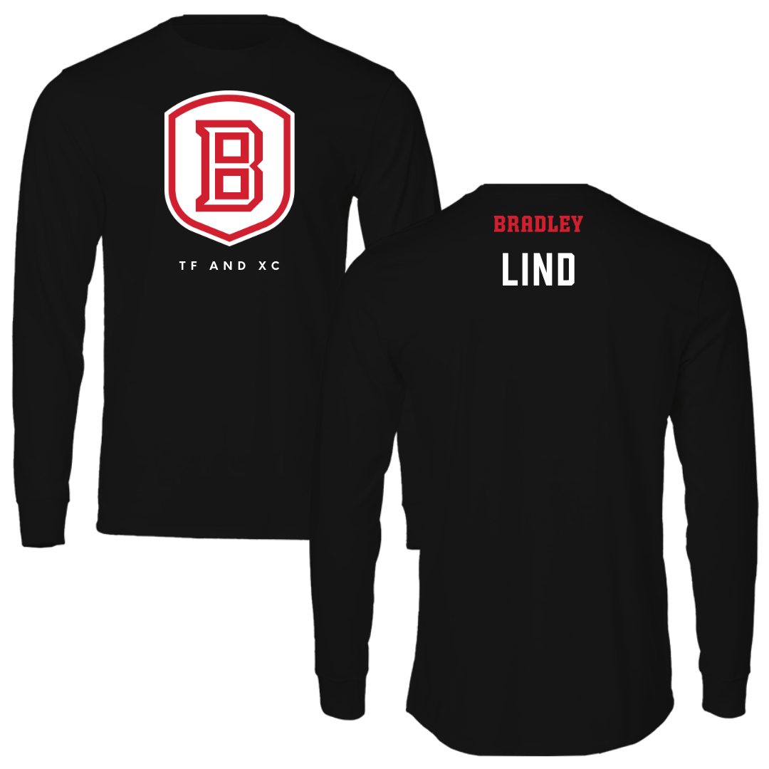 Bradley University TF and XC Black Shield Long Sleeve - Isaac Lind