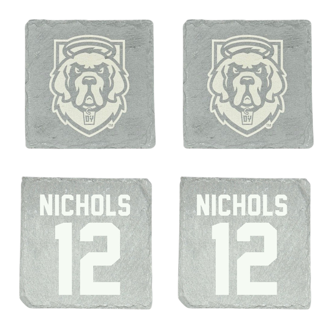 D'Youville University Lacrosse Stone Coaster (4 Pack)  - #12 William Nichols