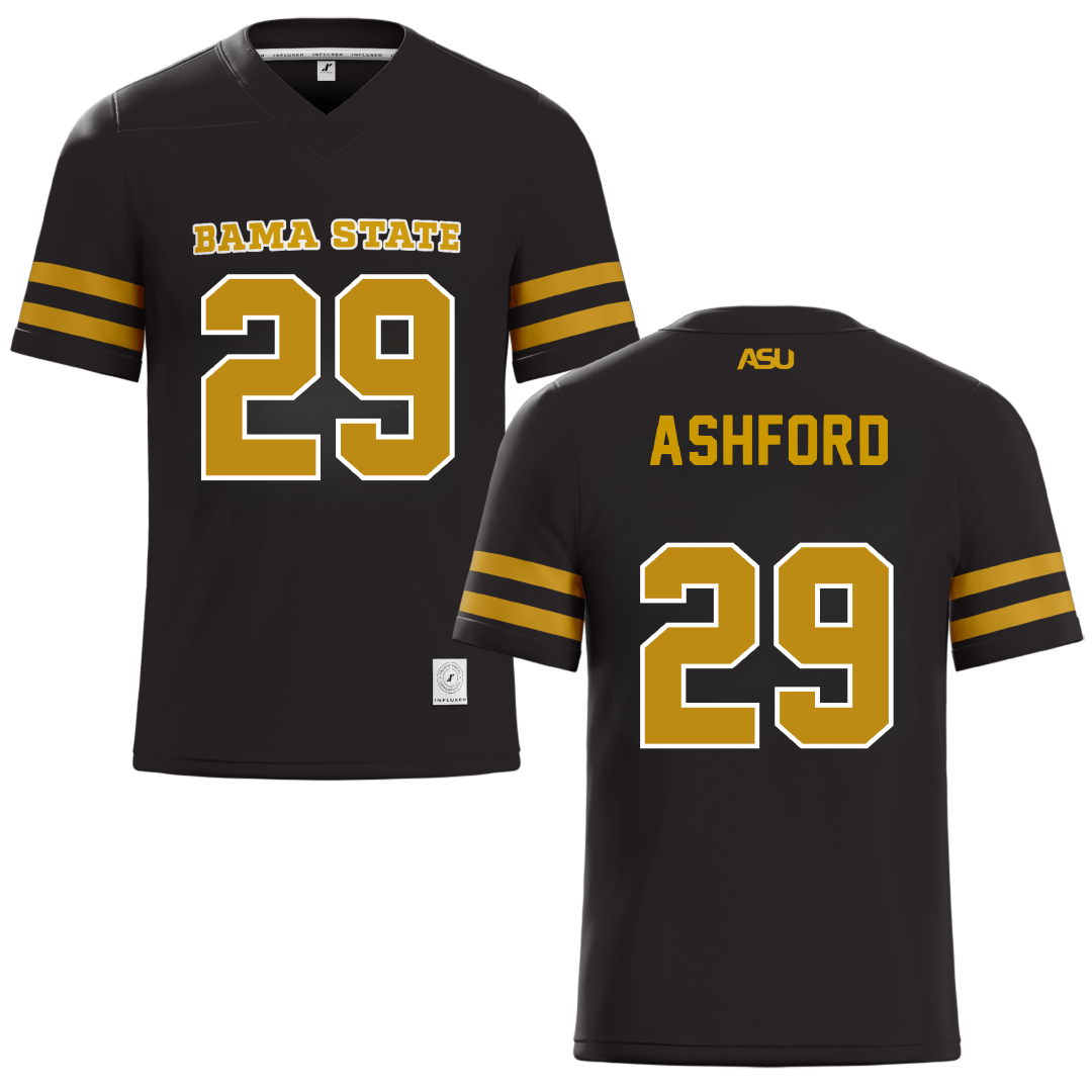 Alabama State University Black Football Jersey - #29 Ashton Ashford