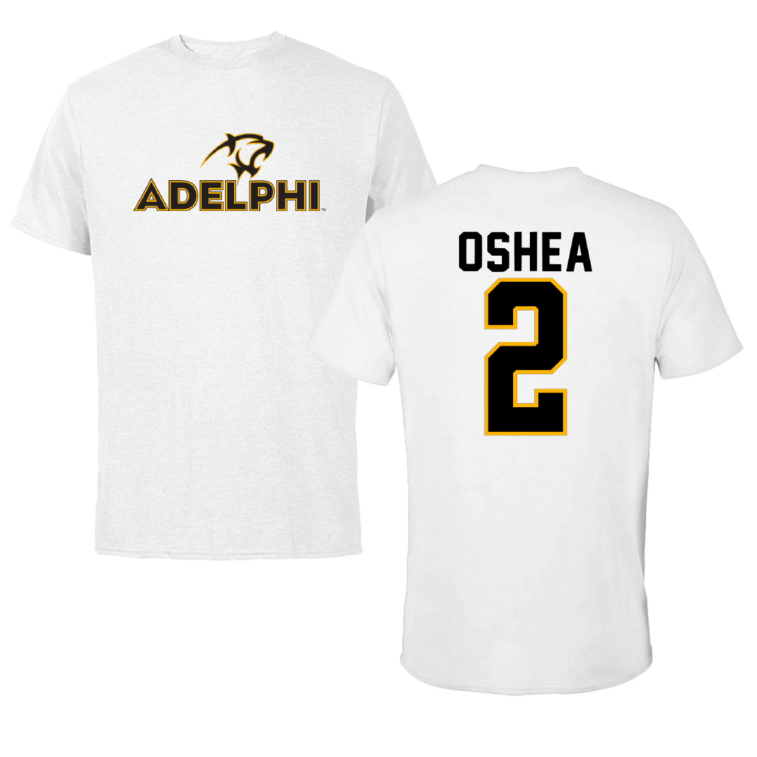Adelphi University Lacrosse White Tee - #2 Nick OShea