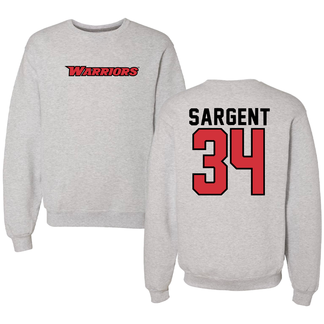 Stanislaus State Baseball Gray Warriors Crewneck - #34 Austin Sargent