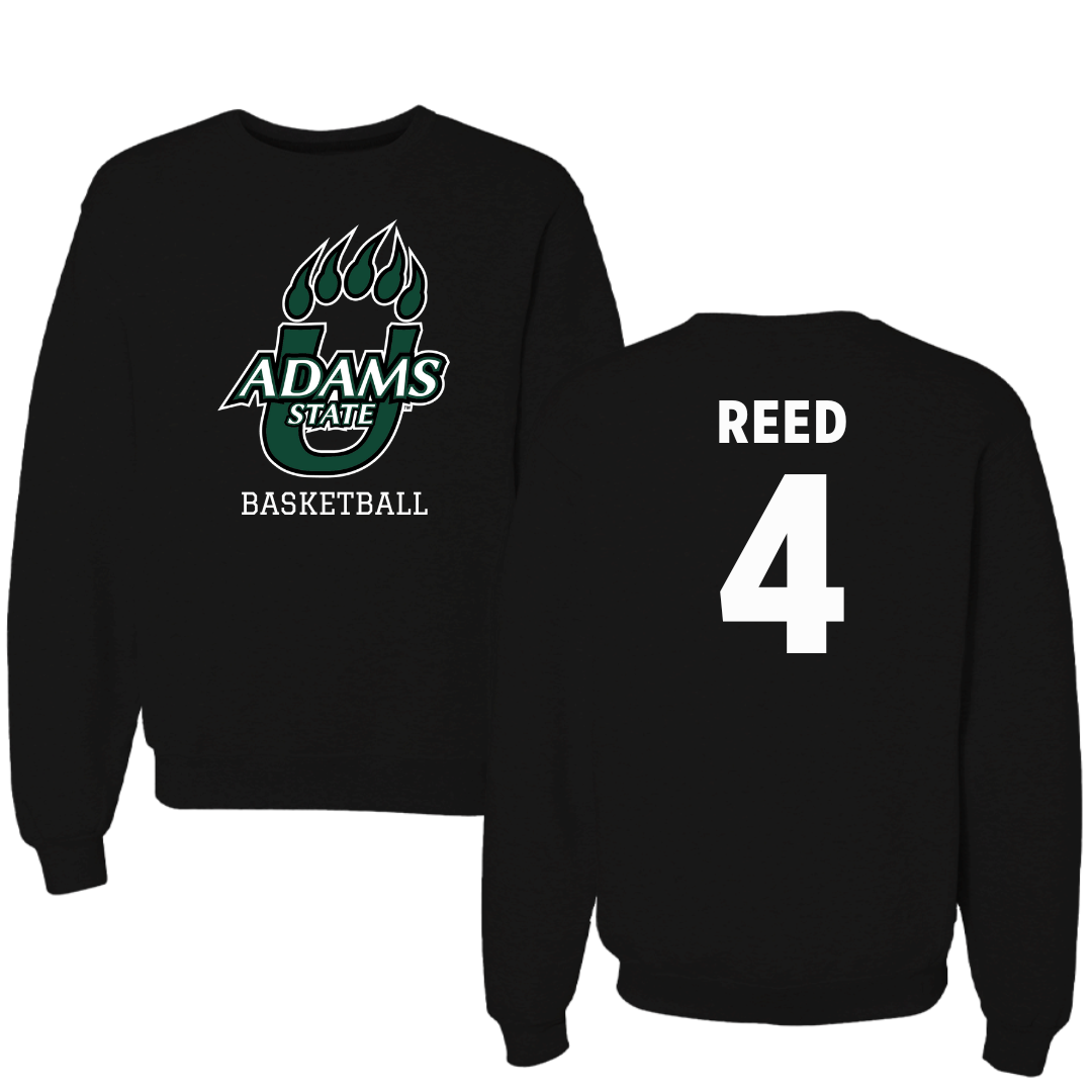 Adams State University Basketball Black State Crewneck - #4 Jaylin Reed