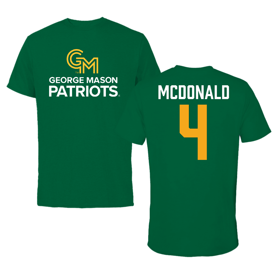 George Mason University Volleyball Green Patriots Tee - #4 Troy McDonald