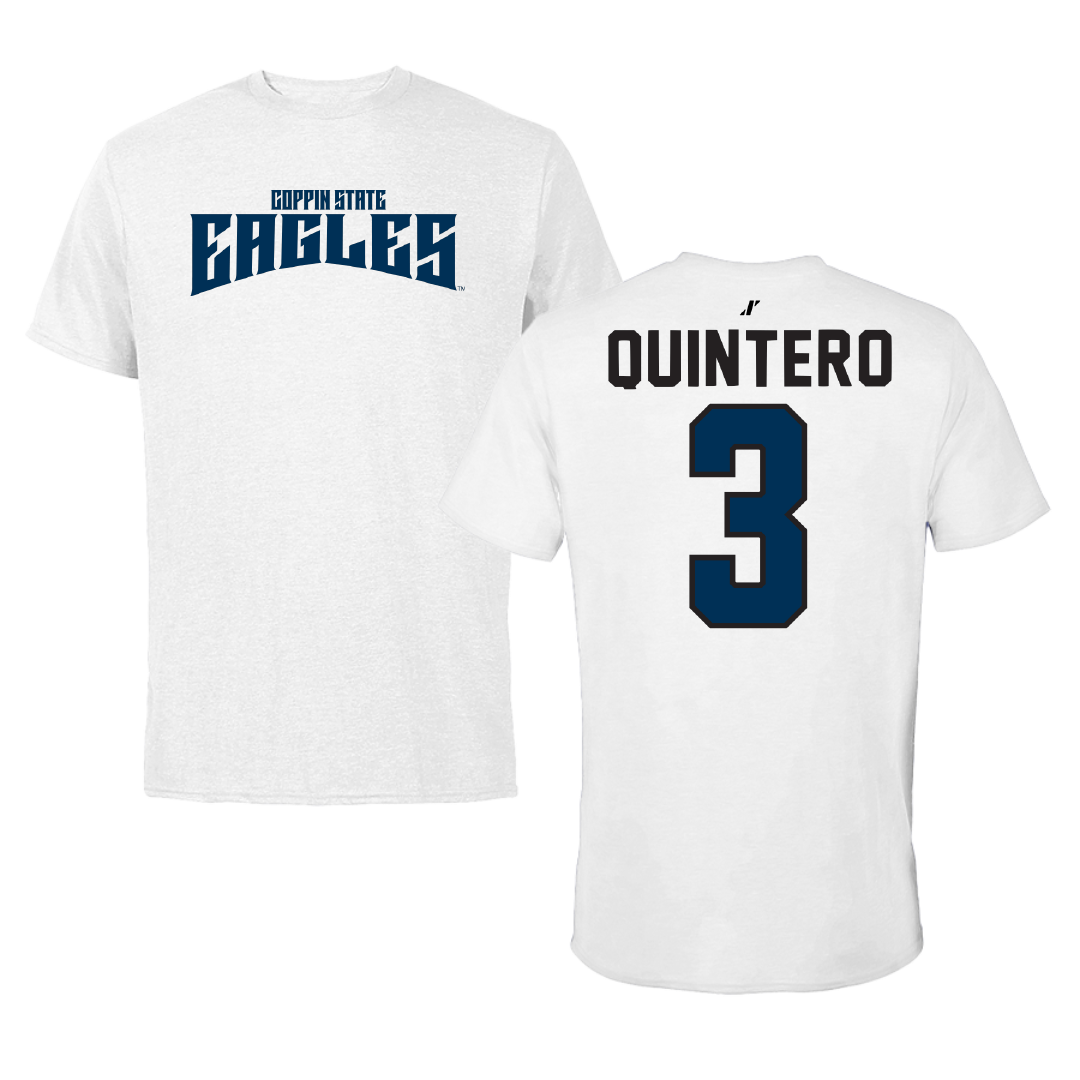 Coppin State University Softball White Classic Tee - #3 Emily Quintero