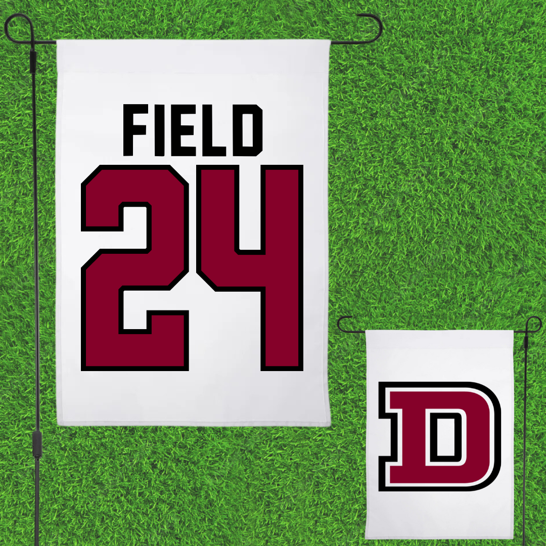 Dean College Lacrosse White Garden Flag - #24 Tommy Field