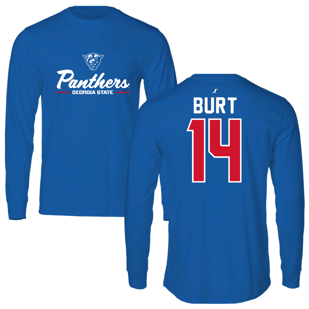 Georgia State University Volleyball Blue General Performance Long Sleeve - #14 Akira Burt