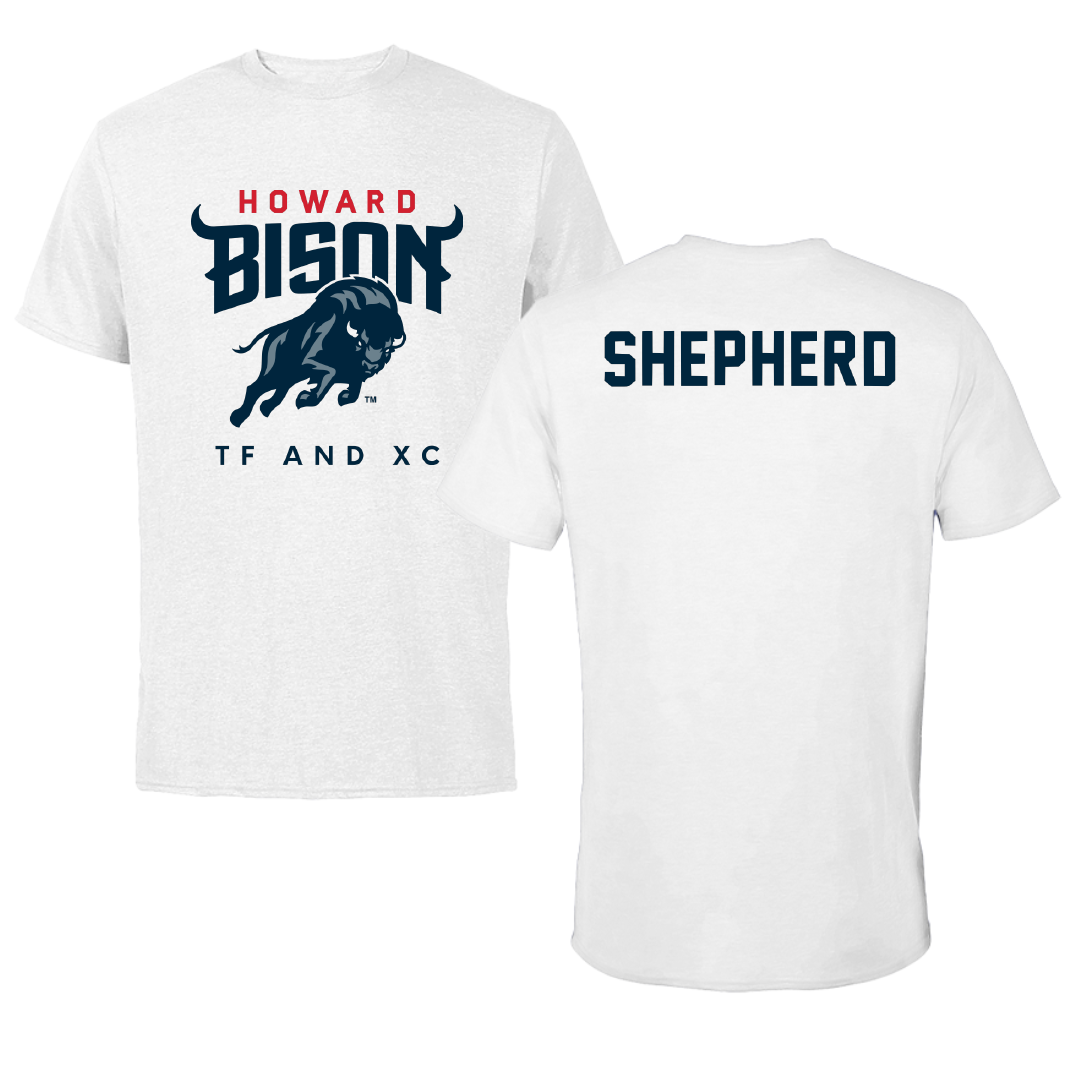 Howard University TF and XC White Performance Tee - William Shepherd