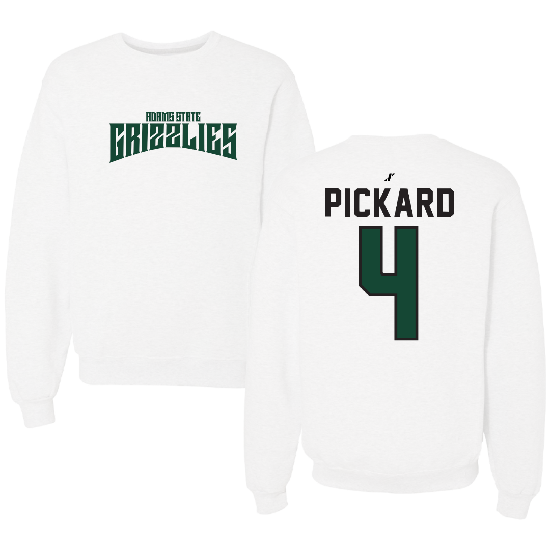 Adams State University Basketball White Classic Crewneck - #4 Mykaila Pickard