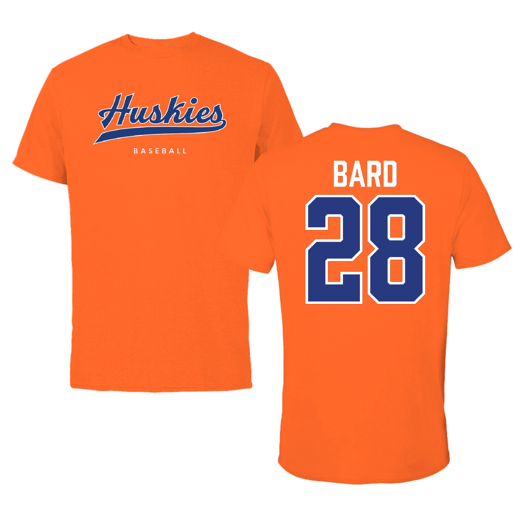 Houston Christian University Baseball Orange Performance Tee - #28 Luke Bard