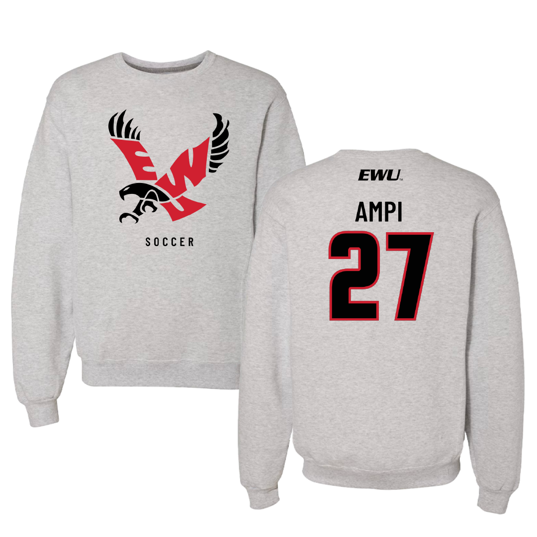 Eastern Washington University Soccer Gray Crewneck - #27 Ryanne Ampi