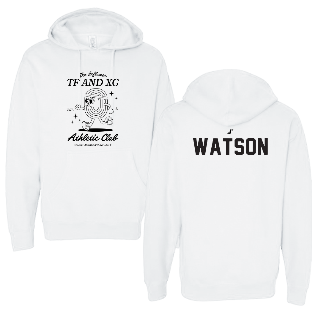 TF and XC White Influxer Athletic Club Hoodie - Nathaniel Watson