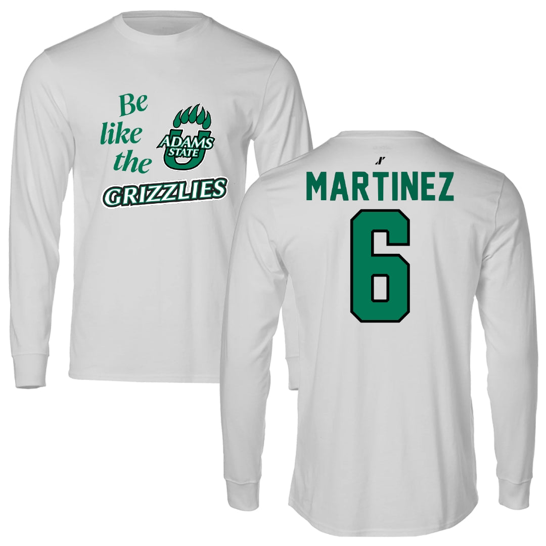 Adams State University Baseball Light Gray Be Like Us Performance Long Sleeve - #6 Gunner Martinez