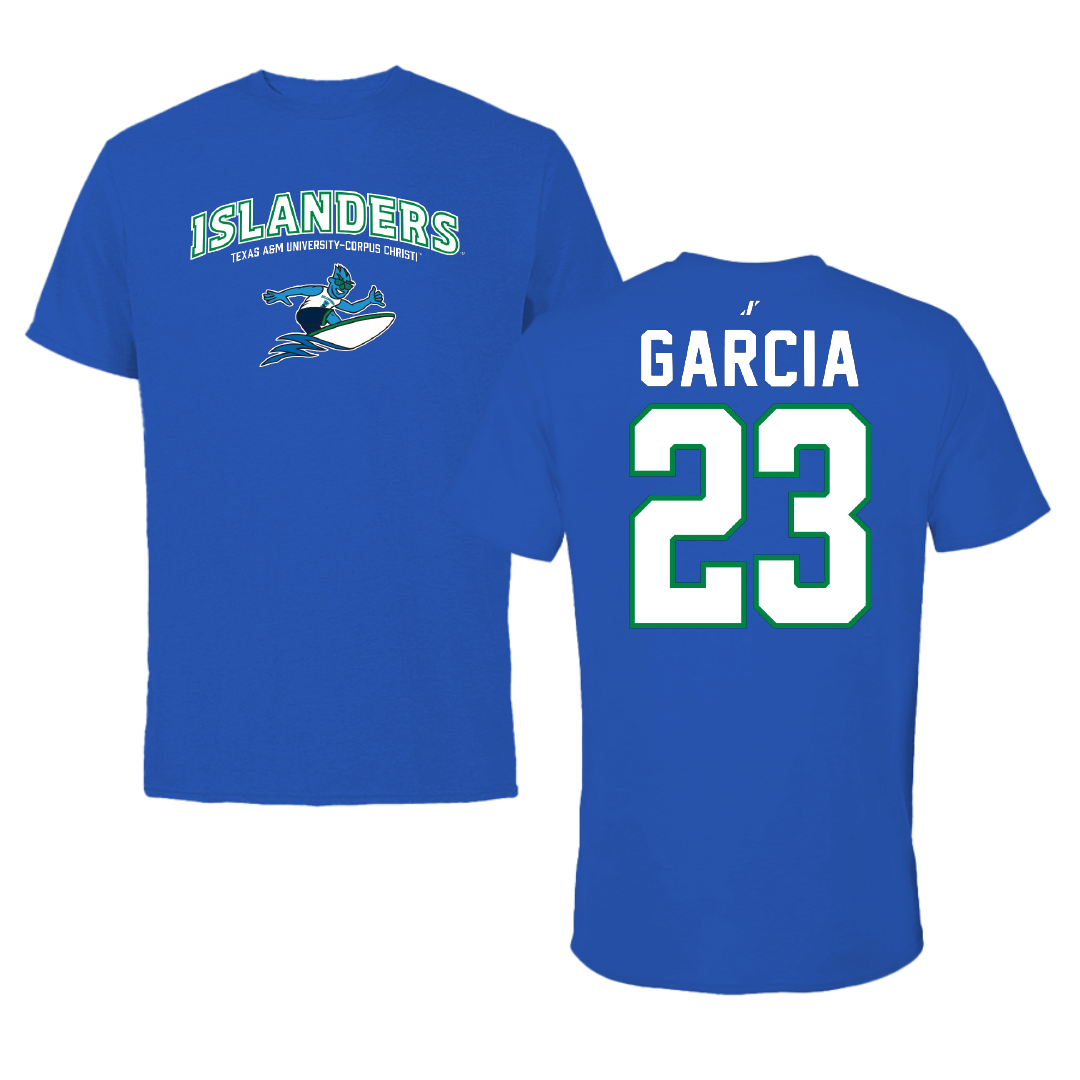 Texas A&M University-Corpus Christi Softball Blue General Performance Tee - #23 Juliana A. Garcia