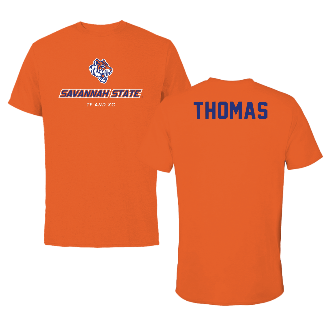 Savannah State University TF and XC Orange Tee - Kaedreon Thomas