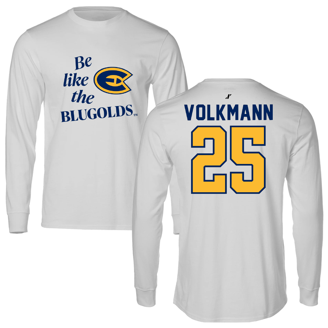 University of Wisconsin-Eau Claire Soccer Light Gray Be Like Us Long Sleeve - #25 Tobias Volkmann