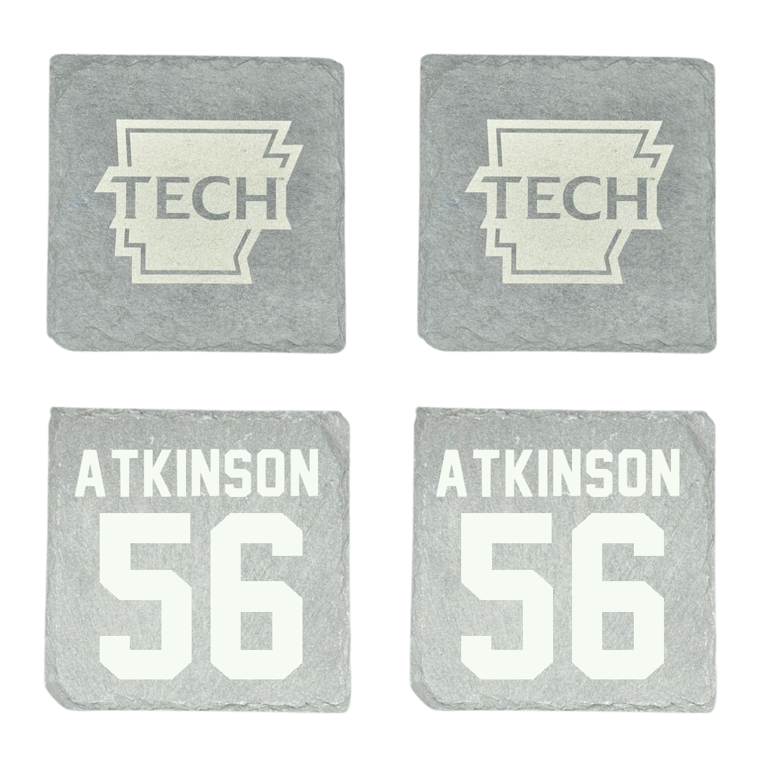 Arkansas Tech University Football Stone Coaster (4 Pack)  - #56 Luke Atkinson