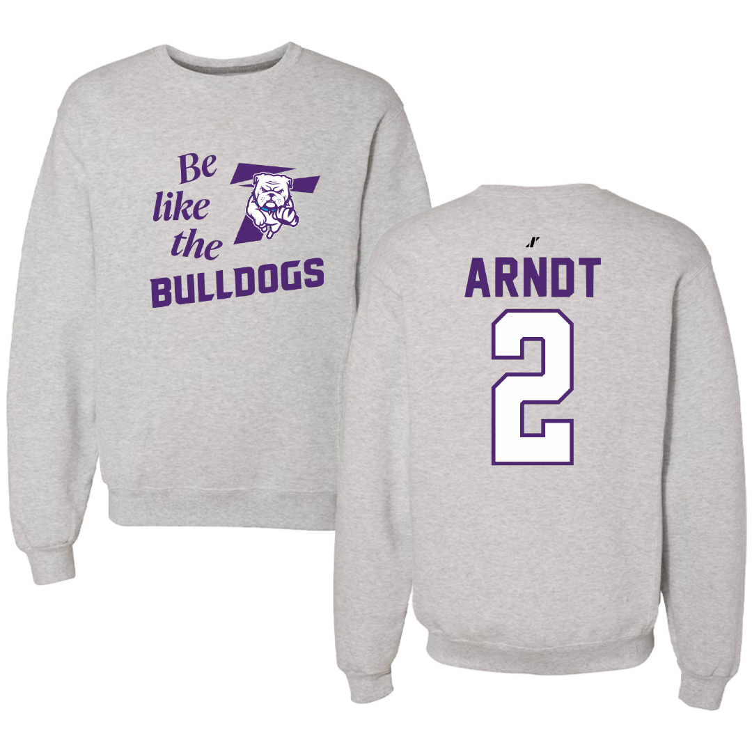 Truman State University Softball Light Gray Be Like Us Crewneck - #2 Lily Arndt