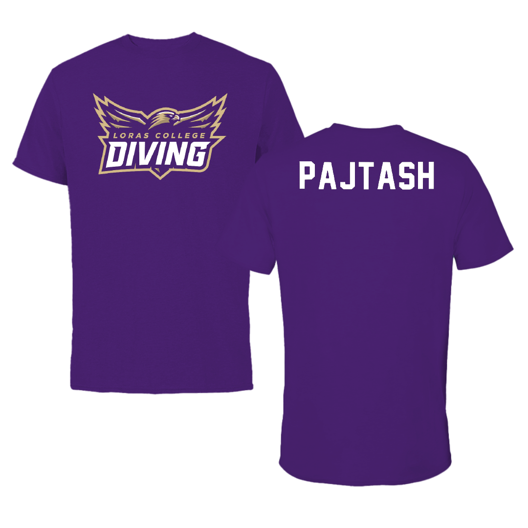 Loras College Swimming & Diving Purple Diving Performance Tee - Emma Pajtash