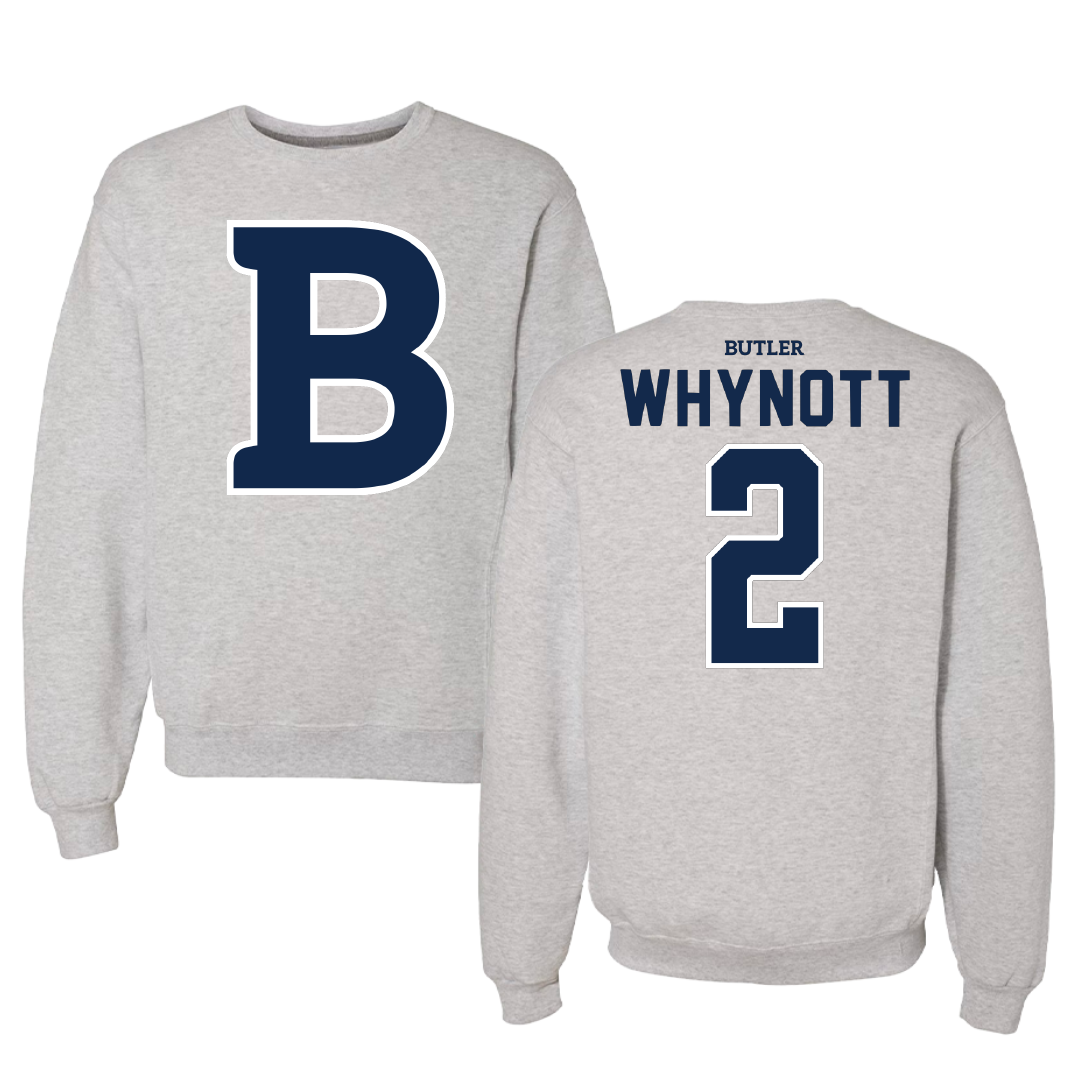 Butler University Soccer Gray Crewneck - #2 Ceilidh Whynott
