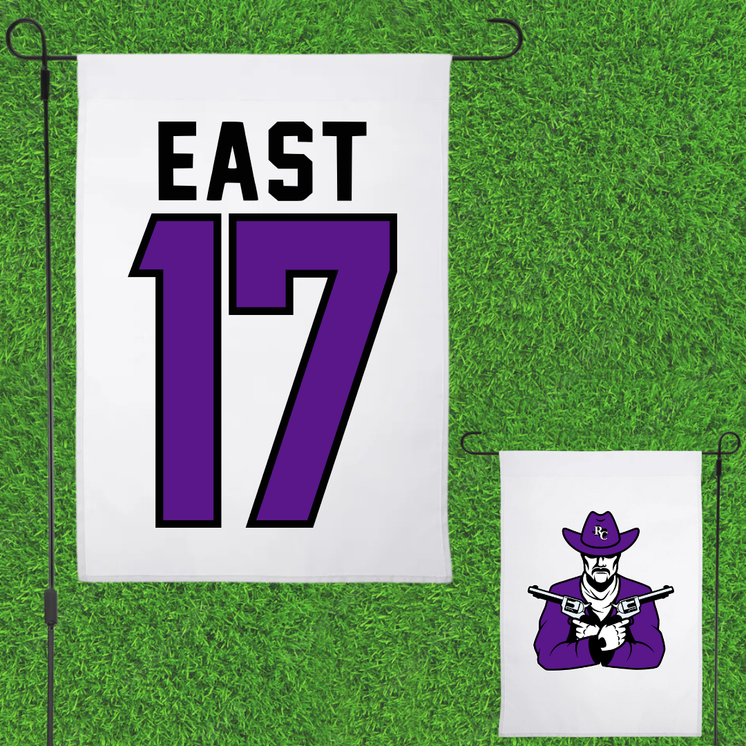 Ranger College Baseball White Garden Flag - #17 Trajan East