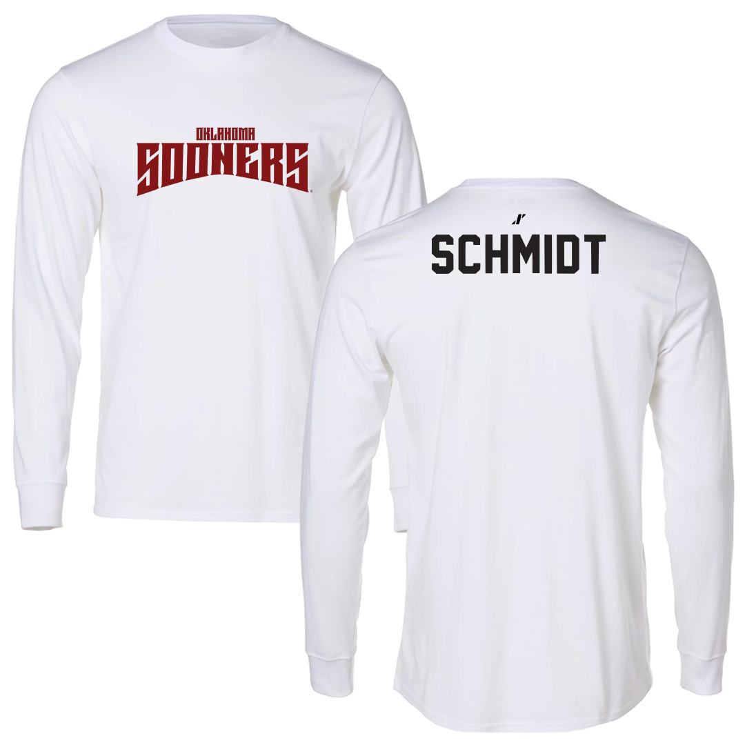University of Oklahoma Wrestling White Classic Long Sleeve - Carter Schmidt