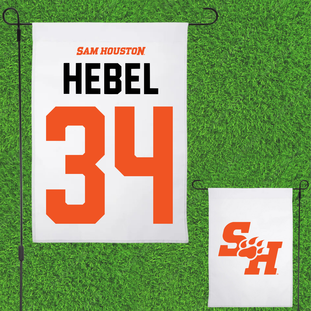 Sam Houston State University Softball White Garden Flag - #34 Elia Hebel