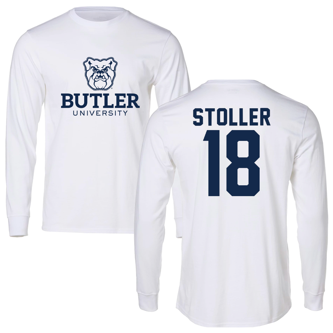 Butler University Football White Long Sleeve - #18 Penn Stoller