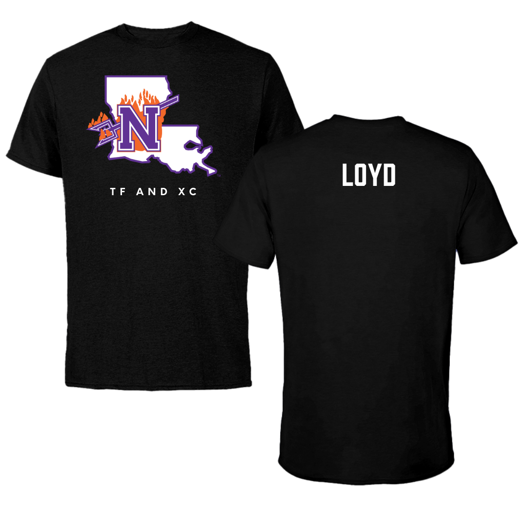 Northwestern State University TF and XC Black Block Performance Tee - Galen Loyd