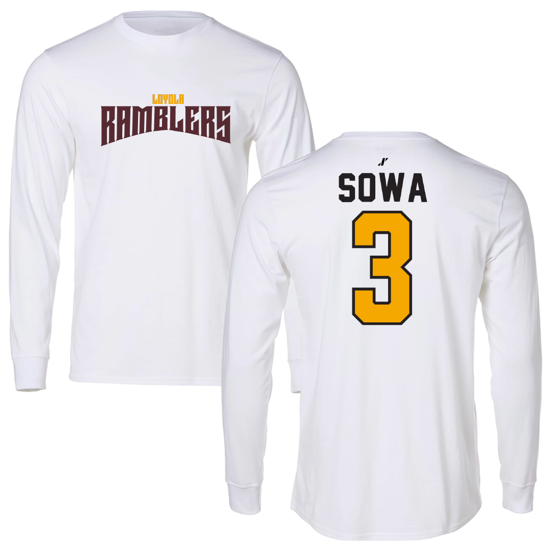 Loyola University-Chicago Volleyball White Classic Long Sleeve - #3 JJ Sowa
