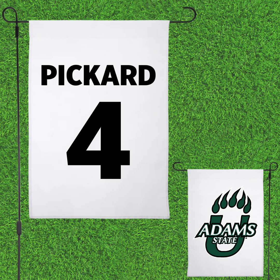 Adams State University Basketball White Garden Flag - #4 Mykaila Pickard