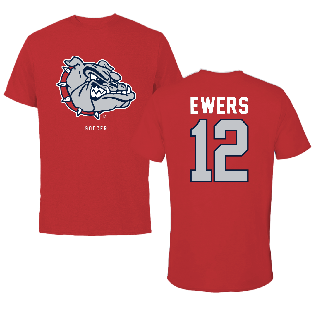 Gonzaga University Soccer Red Mascot Performance Tee - #12 Erin Ewers