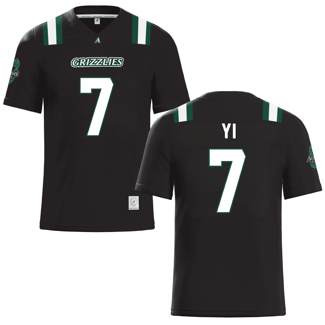 Adams State University Black Football Jersey - #7 Austin Yi