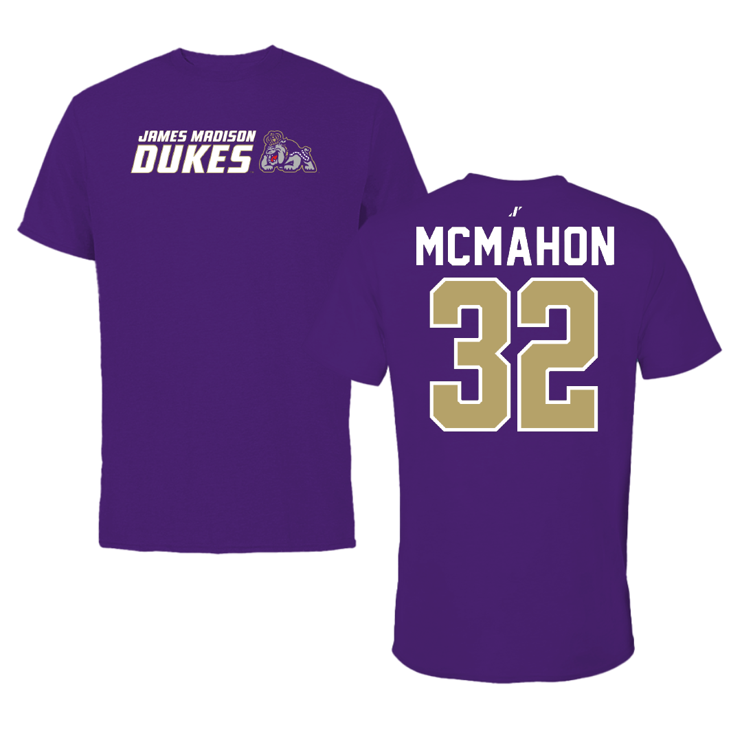 James Madison University Soccer Purple General Tee - #32 Ashley McMahon